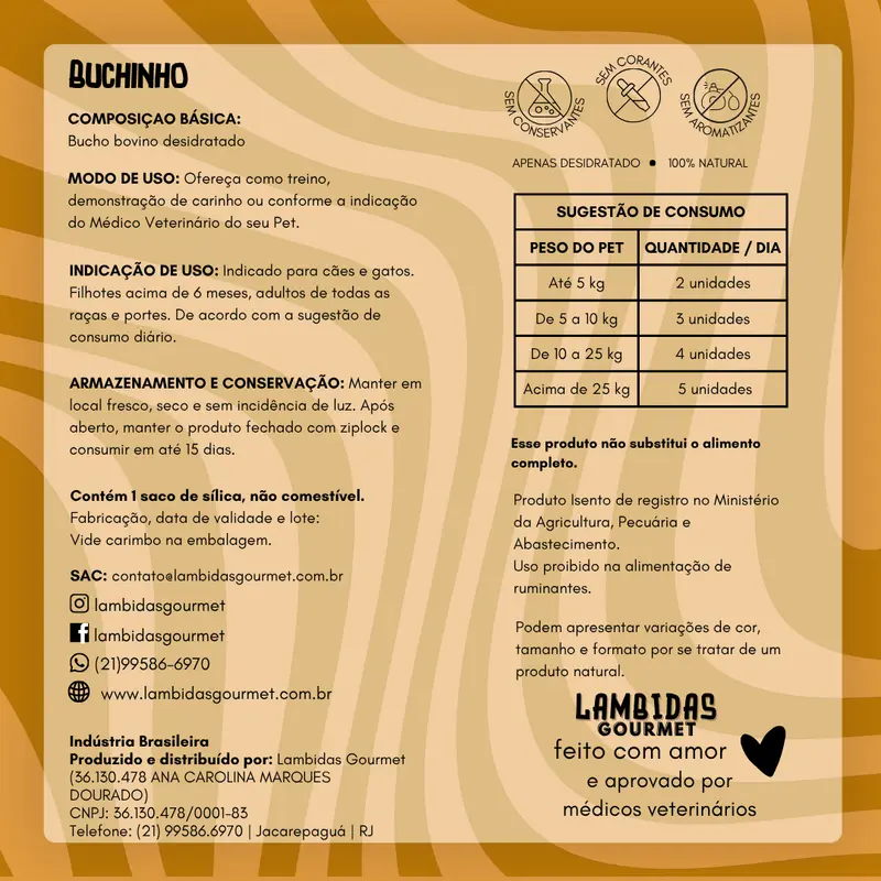 Bucho bovino desidratado 60g - Imagem 4
