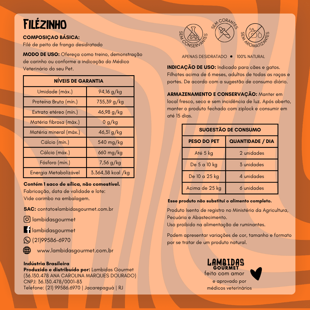 Filé de Frango Desidratado 60g - Imagem 4